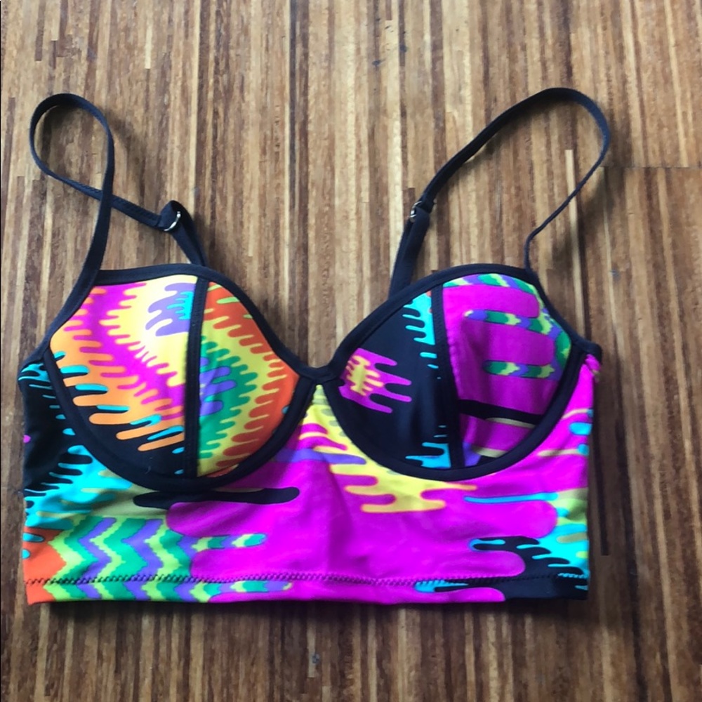 Long line bikini top